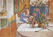 Carl Larsson interior with Cactus oil painting reproduction